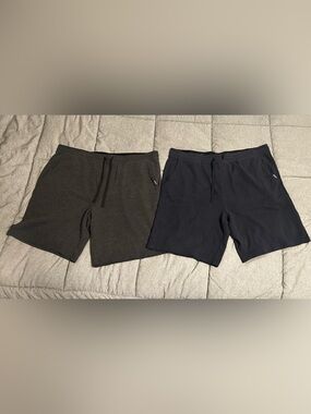 Eddie Bauer Men's Lounge Shorts - Charcoal & Navy XL (2 pair)